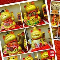 12吋 陶瓷金色招財貓 12吋 陶瓷金色招財貓